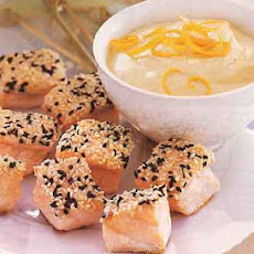 Sesame-Crusted Salmon with Orange-Miso Sauce