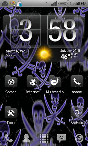 Blue Skulls Live Wallpaper