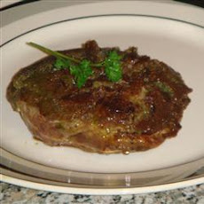 Rosemary Pesto-Crusted Lamb Steaks