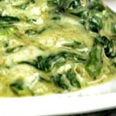 Creamed Fresh Baby Spinach With Basil Pesto