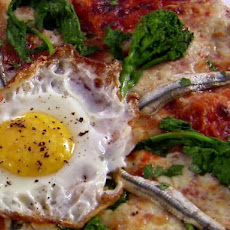 Spicy White Anchovy with Egg Pizza