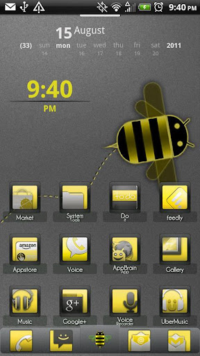 ADW Theme BumblebeeYellow