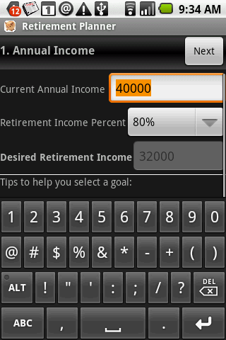 Quick Retirement Planner
