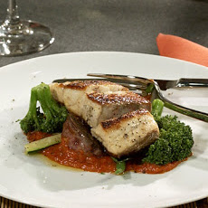 Sea Bass with Warm Vegetable Salad