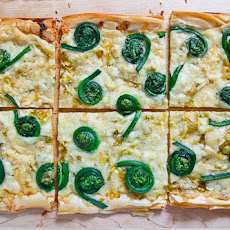 Fiddlehead and Gruyere Tart