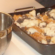Bread Pudding with Chocolate Chunk Sauce
