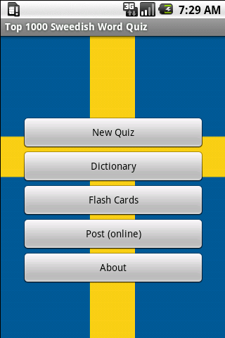Top 1000 Sweedish Word Quiz