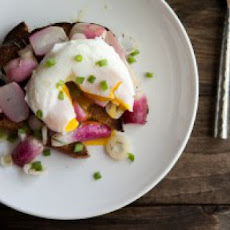 Buttered Radishes with a Poached Egg