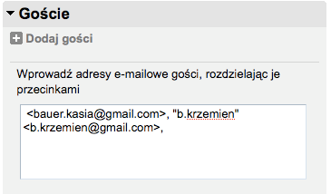 Zaproszenie gości do wydarzenia