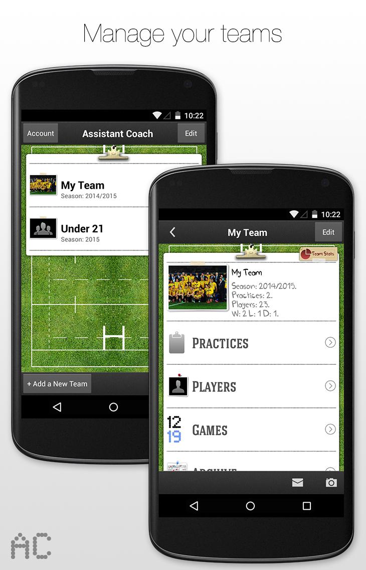 Android application Assistant Coach Rugby screenshort