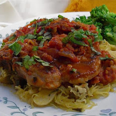 Pork Loin Chops Cacciatore Style
