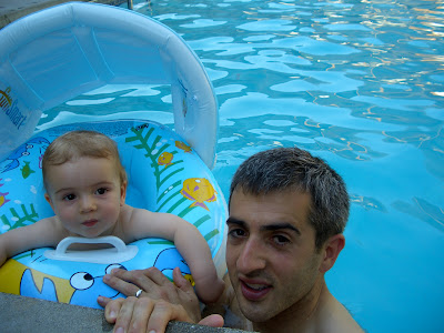 Ben and Oliver swim