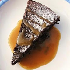 Flourless Chocolate Cake with Caramel Sauce