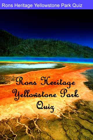 Rons Yellowstone Park Quiz