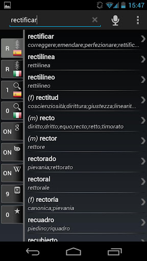 Dictionary Spanish Italian