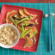 Curried Plum and Green Bean Stir-Fry