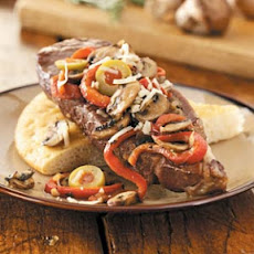 Italian Strip Steaks with Focaccia Recipe