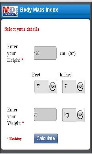 Body Mass Index Calculator