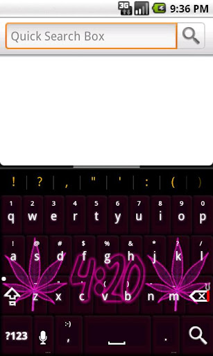 Pot Leaf 420 Pink Keyboard