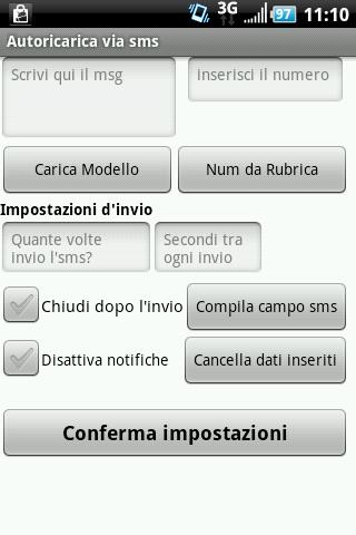 Autoricarica via sms