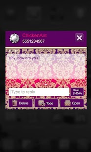 How to download Purple & Gold Damask Theme SMS 1.0 unlimited apk for bluestacks