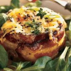 Bacon-Wrapped Eggs with Polenta