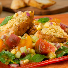 Spinach Salad With Garbanzo Bean Toast