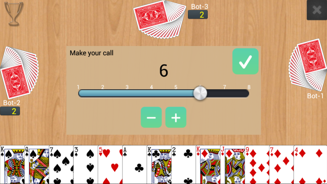 Android application Callbreak Multiplayer screenshort