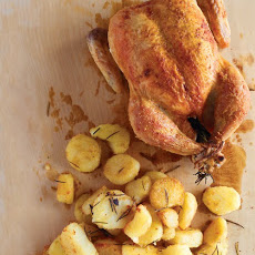 Crisp-Skinned Chicken with Rosemary Potatoes