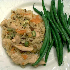 Gold Rice with Chicken and Pistachio