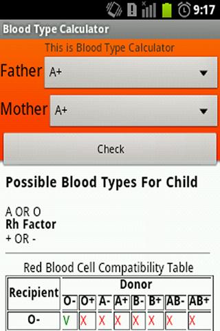 血液型電卓