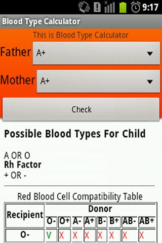혈액형 계산기