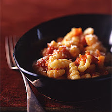 Tiny Potato Dumplings with Tomato, Onion, and Guanciale Sauce