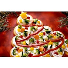 Tree-Shaped Crescent Veggie Appetizers