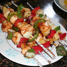Grilled Rainbow Chicken Kabobs