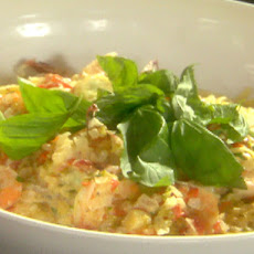 Shrimp and Pasta in a Tomato-Chile Cream Sauce