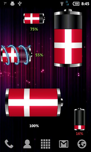 Denmark - Flag Battery Widget