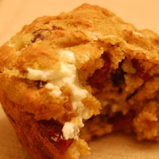 Whole Grain Corn Muffins with Goat Cheese and Cranberries