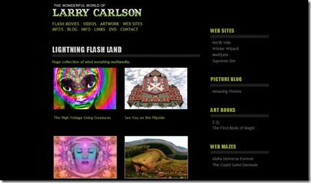 the wonderful world of Larry Carlson, flash, psicadelia