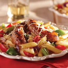 Grilled Italian Sausage and Peppers over Penne Pasta