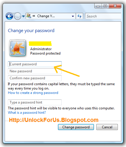 Unlock For Us Unable To Change The Login Password In Windows Vista