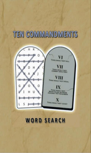 Word Search Ten Commandments
