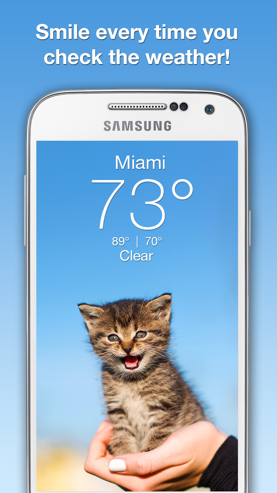 Android application Weather Kitty screenshort