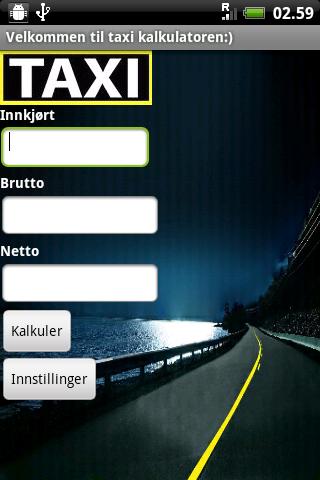 Taxi Lønns Kalkulator