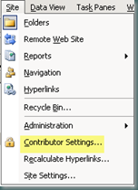 Site Menu in SPD