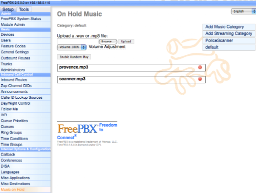Music On Hold Module
