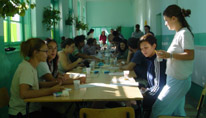 la colazione dei volontari
