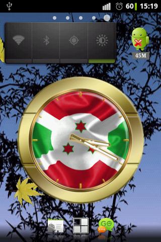 Burundi flag clocks