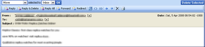 Reading email with Webmail