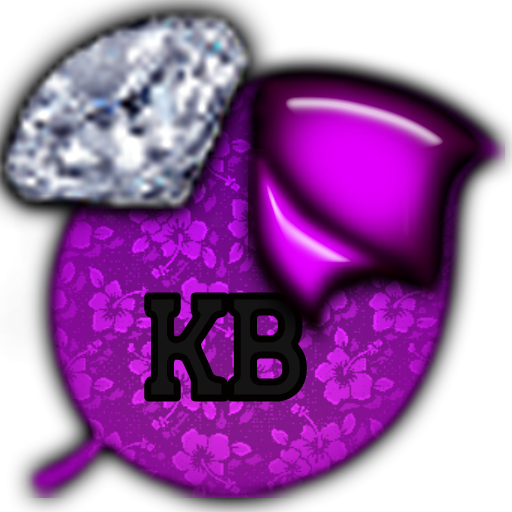 KB SKIN -Purple DiamondFlowers 個人化 App LOGO-APP開箱王